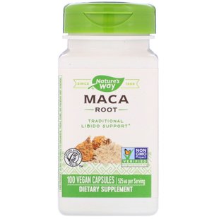 Мака (Maca), Nature's Way, корень, 525 мг, 100 вегетарианских капсул купить в Киеве и Украине