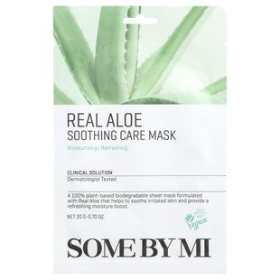SOME BY MI, Real Aloe, Soothing Care Beauty Mask, 1 Sheet, 0.70 oz (20 g) купить в Киеве и Украине