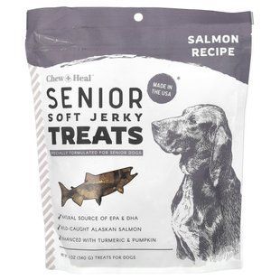 Chew + Heal, Senior Soft Jerky Treats, For Dogs, Salmon, 12 oz (340 g) купить в Киеве и Украине