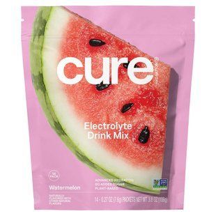 Cure Hydration, Hydrating Electrolyte Mix, Watermelon, 14 Packets, 0.27 oz (7.6 g) Each купить в Киеве и Украине