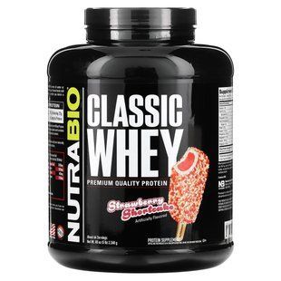 NutraBio, Classic Whey Protein, Strawberry Shortcake, 5 lb (2,268 g) купить в Киеве и Украине