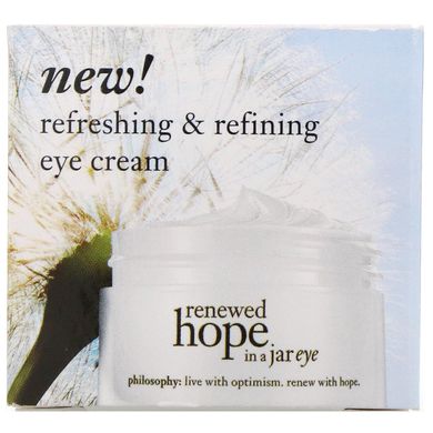 Очищувальний і відновлювальний крем для шкіри навколо очей Renewed Hope in a Jar, Philosophy, 15 мл