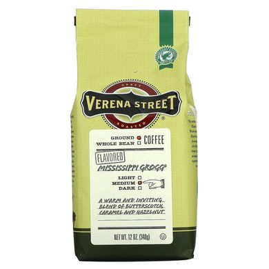 Verena Street, Mississippi Grogg, ароматизована, мелена кава, середньої обсмажування, 12 унцій (340 г)