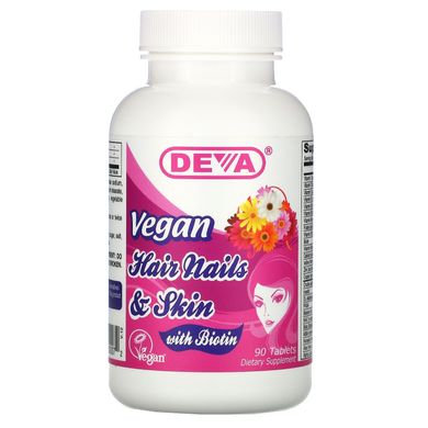 Вітаміни для волосся шкіри і нігтів Deva 90 таблеток