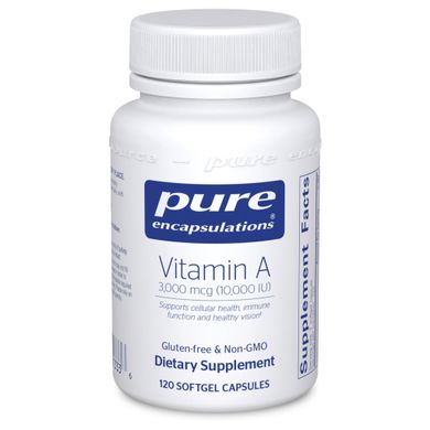 Вітамін А Pure Encapsulations (Vitamin A) 10000 МО 120 капсул