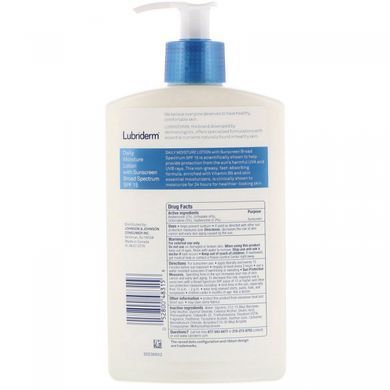 Дневной увлажняющий лосьон с солнцезащитным кремом, SPF15, Lubriderm, 13,5 жидкой унции (400 мл) купить в Киеве и Украине