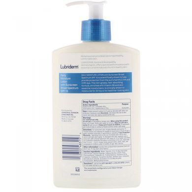 Дневной увлажняющий лосьон с солнцезащитным кремом, SPF15, Lubriderm, 13,5 жидкой унции (400 мл) купить в Киеве и Украине