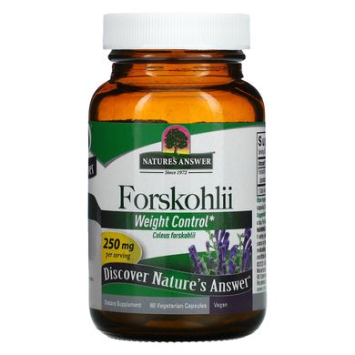 Колеус форсколіі Nature's Answer (Forskohlii) 250 мг 60 капсул