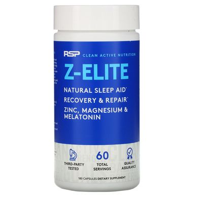 Z-Elite, поддержка восстановления и сна, RSP Nutrition, 180 капсул купить в Киеве и Украине