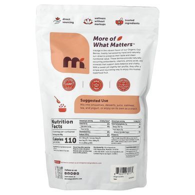 Органические ягоды годжи Micro Ingredients (Organic Goji Berries) 454 г купить в Киеве и Украине