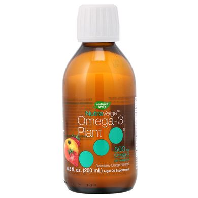 Рослинна Омега-3 Ascenta (Omega-3 Plant) 500 мг 200 мл зі смаком полуниці-апельсин