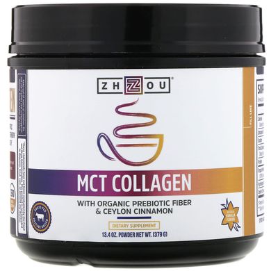 Колаген Zhou Nutrition (MCT Collagen) зі смаком ванілі 379 г