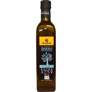 Greek, оливкова олія першого вичавлення, Gaea, 17 рідких унцій (500 мл)