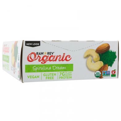 Батончики з спіруліною Raw Rev (Spirulina Dream Organic Live Food Bar olution) 12 бат.
