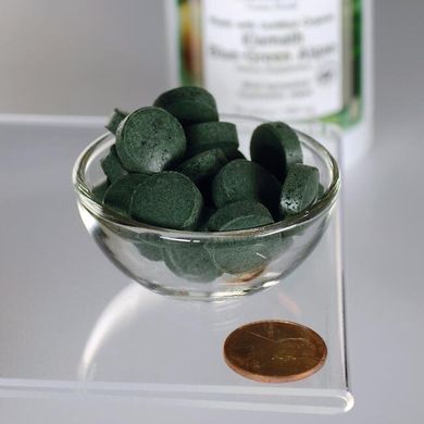 Зроблено з сертифікованими органічними синьо-зеленими водоростями Кламафф, Made with Certified Organic Klamath Blue-Green Algae, Swanson, 500 мг, 90 таблеток