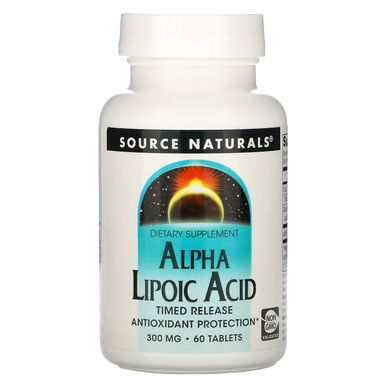 Альфа-ліпоєва кислота Source Naturals (Alpha Lipoic Acid) 300 мг 60 таблеток