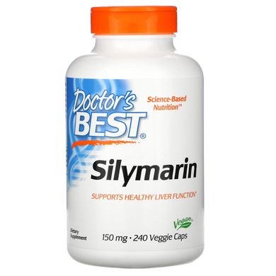 Doctor's Best, Силімарін, 150 мг, 240 вегетаріанських капсул