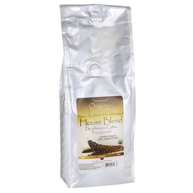 Хаус Бленд кави без кофеїну мелений органічний - середній, House Blend Decaf Fine Ground Organic Coffee - Medium, Swanson, 934 г