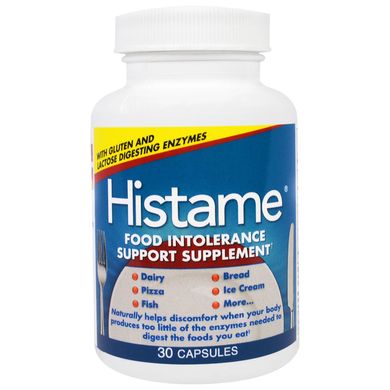 Histame, пищевая добавка от непереносимости пищевых продуктов, Naturally Vitamins, 30 капсул купить в Киеве и Украине