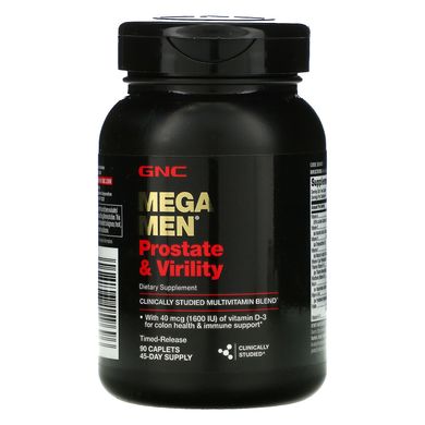 Мультивітаміни для чоловічої сили та здоров'я простати GNC (Mega Men Prostate and Virility) 90 таблеток