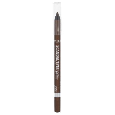 Rimmel London, Scandal'Eyes, водостійкий гель-олівець, 003 коричневий, 1,3 г (0,04 унції)