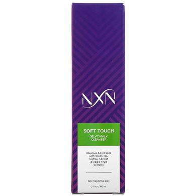 NXN, Nurture by Nature, Soft Touch, очищуючий засіб на основі гелю та молока, 2 рідкі унції (60 мл)