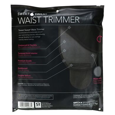Пояс для похудения размер M цвет черный и розовый Sports Research (Sweet Sweat Waist Trimmer) 1 шт купить в Киеве и Украине
