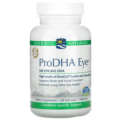 Омега 3 для очей + лютеїн + зеаксантин Nordic Naturals (ProDHA Eye) 1000 мг 60 капсул