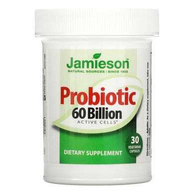 Jamieson Natural Sources, Пробіотик, 60 мільярдів, 30 вегетаріанських капсул