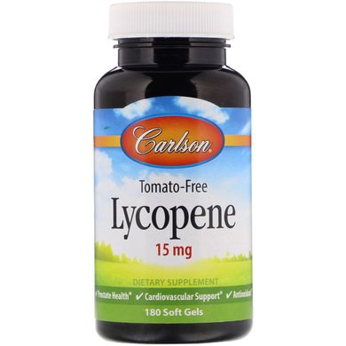 Лікопін Carlson Labs (Lycopene) 15 мг 180 капсул
