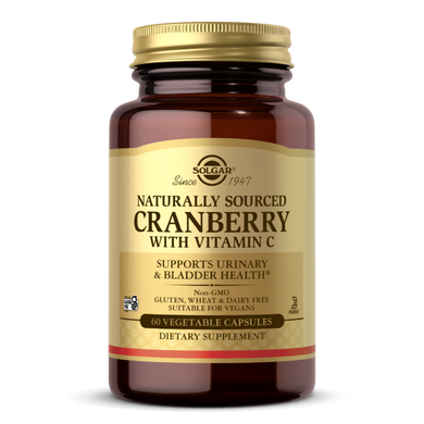 Натуральна журавлина з вітаміном C Solgar (Natural Cranberry With Vitamin C) 60 вегетаріанських капсул