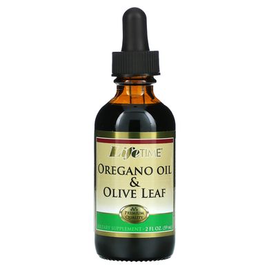 Листя оливи і масло орегано LifeTime Vitamins (Oregano Oil) 59 мл