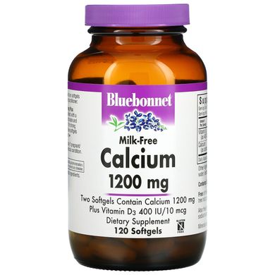Кальцій не містить молока Bluebonnet Nutrition 1200 мг 120 капсул