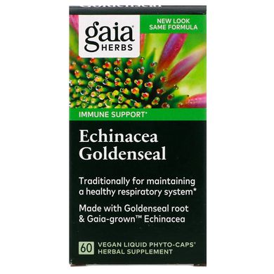 Ехінацея Gaia Herbs (Echinacea Goldenseal) 60 фіто-капсул