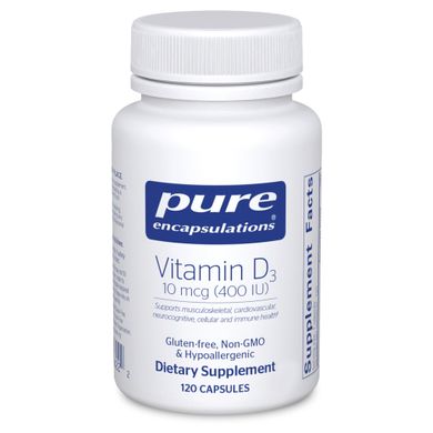Вітамін Д3 Pure Encapsulations (Vitamin D3) 400 МО 120 капсул