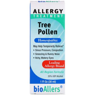 Лечение аллергии Пыльца деревьев NatraBio (Allergy Treatment Tree Pollen) 30 мл купить в Киеве и Украине