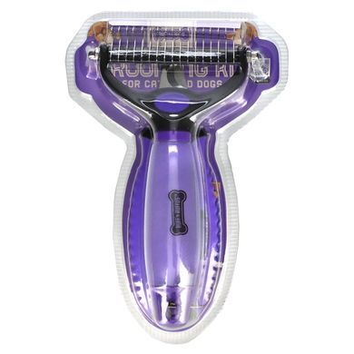 Ruff 'N Ruffus, Grooming Kit for Cats and Dogs, Gel Rake & Nail Clipper, Purple, 1 Gel Rake 1 Nail Clipper купить в Киеве и Украине