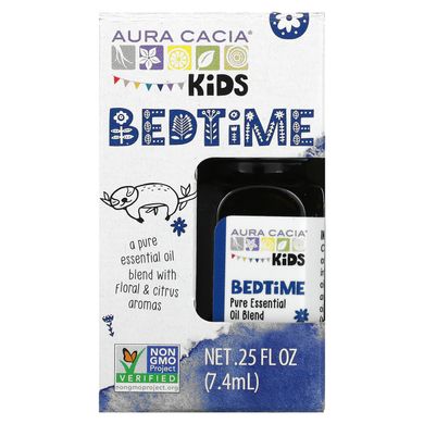 Aura Cacia, Kids, суміш чистих ефірних олій, перед сном, 0,25 рідкої унції (7,4 мл)