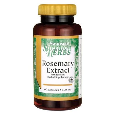 Екстракт Розмарину Swanson (Rosemary Extract) 500 мг 60 капсул