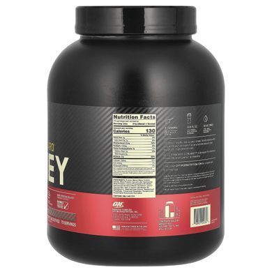 Serum protein isolate Optimum Nutrition (100% Whey Gold Standard) 2270 g with the taste of chocolate mousse.