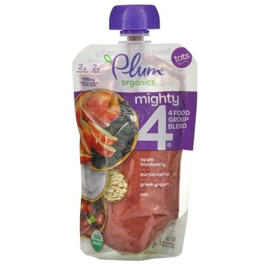 Дитяча суміш - пюре Plum Organics (Mighty 4 Essential Nutrition Blend) 113 г