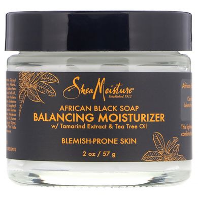 Африканське чорне мило, зволожуючий крем, African Black Soap, Balancing Moisturizer, SheaMoisture, 57 г