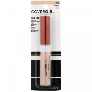 Консилер, відтінок 115 &laquo;Світлий&raquo;, Clean Invisible, Covergirl, 9 г (0,32 унції)