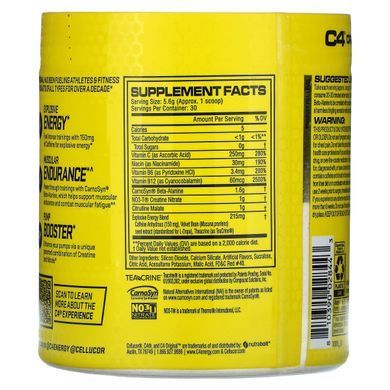 C4 Original for explosive training, before training, watermelon, Cellucor, 6.3 ounces (180 g)