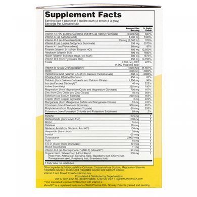 Набір Opti-Energy, мультивітамінно-мінеральна добавка, Super Nutrition, 30 пакетиків по 6 таблеток
