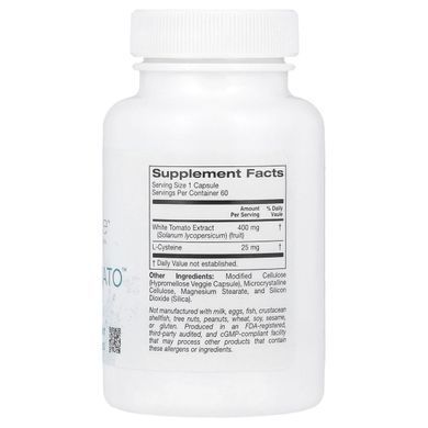 Solumeve, Pearl Tomato, supplement for skin health, 400 mg, 60 vegetable capsules