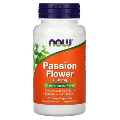 Цветок страсти Now Foods (Passion Flower) 350 мг 90 вегетарианских капсул купить в Киеве и Украине