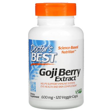 Екстракт ягід годжи Doctor's Best (Goji Berry Extract) 600 мг 120 вегетаріанських капсул