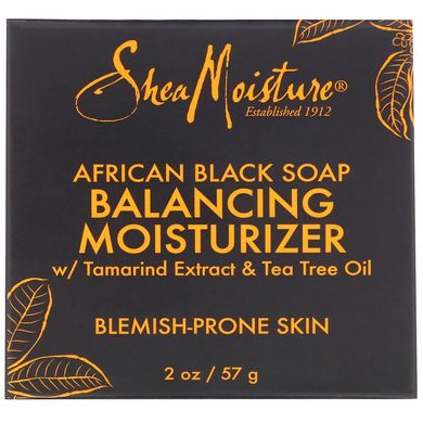 Африканське чорне мило, зволожуючий крем, African Black Soap, Balancing Moisturizer, SheaMoisture, 57 г