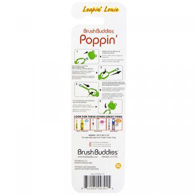 Poppin ', жаба Луї, м'яка, Brush Buddies, 1 зубна щітка